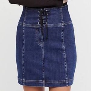 Free People Jean Skirt